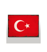 50cmX70cm Ahşap Tablo Türk Bayrağı Görseli