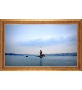 ALTIN ÇERÇEVELİ PASPARTULU TABLO CR32