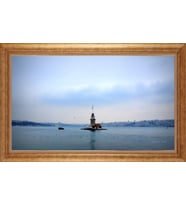 ALTIN ÇERÇEVELİ PASPARTULU TABLO CR32