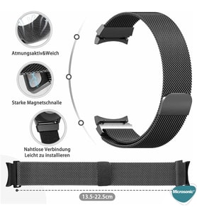 Samsung Galaxy Watch 4 44mm Kordon Milano Loop Siyah