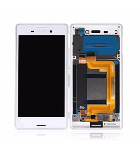 Sony M4 Lcd Ekran Dokunmatik Çerçeveli Panel %100 Orijinal (Beyaz)