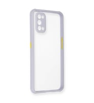 Realme 7 Pro Kılıf Miami Şeffaf Silikon - Lila