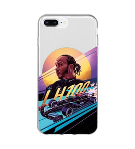 Iphone 7 Plus ve 8 Plus Uyumlu Lewis Hamilton Tasarımlı Şeffaf Telefon Kılıfı