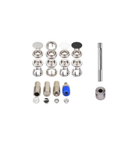 12.5mm 120set Sedef Siyah Beyaz Krom Çıt Çıt Ve Çekiç Kalıp Seti