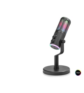 Profesyonel Gaming Rgb Mikrofon Dsp Gürültü Engelleme Reverb Echo Destekli Type-C - Siyah SU8