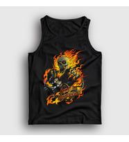 Presmono Unisex Siyah Ghost Rider Hediye Motorcu Motorsiklet Atlet 508830tt