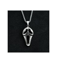 Scream Çığlık Erkek Kadın Kolye Antik Gümüş Kaplama