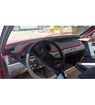 1983-1997 Modellerine Uygun Fiat Uno Torpido Koruma Halısı Siyah Kenar Renk  Siyah