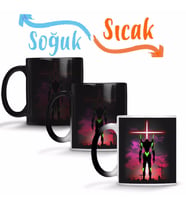 Neon Genesis Evangelion Eva Angel Sihirli Kupa Bardak Porselen