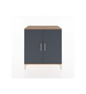 Hyperion Şifonyer 3 Raflı 2 Kapaklı 88x44x96 Çam-Antrasit