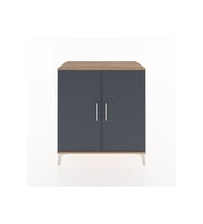 Hyperion Şifonyer 3 Raflı 2 Kapaklı 88x44x96 Çam-Antrasit