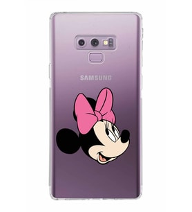 Samsung Galaxy Note 9  Kamera Korumalı Kapak Minnie Mouse Tasarımlı  Şeffaf  Kılıf