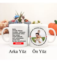 Baba Tanımı Tasarımlı İsme Özel  Resimli Kupa (STD)