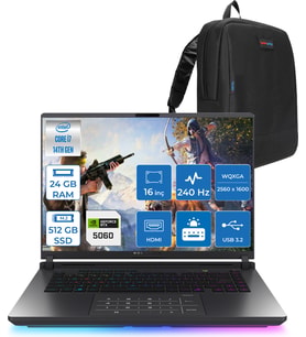 Asus Rog Strix G16 G615JMR-S5049 Intel® Core™ I7 14650HX 24GB 512GB SSD 8GB/RTX5060 Gddr7 115W 16 Inç 2,5k (2560 x 1600, Wqxga) 240Hz 3ms  Freedos Gaming Laptop WS5049F01+ZETTAÇANTA