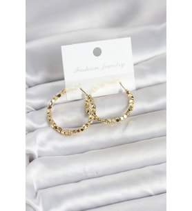 Pirinç Gold Renk Minimal Kare Halka Kadın Küpe 5886 - EEEEEE2038-3386