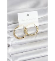 Pirinç Gold Renk Minimal Kare Halka Kadın Küpe 5886 - EEEEEE2038-3386