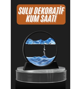 Dekoratif Sulu Kum Saati Ofis Masa Üstü Ev Yuvarlak Kum Saati