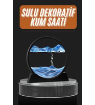 Dekoratif Sulu Kum Saati Ofis Masa Üstü Ev Yuvarlak Kum Saati