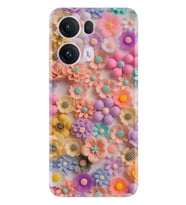 Oppo Reno 13 Pro Kılıf Boutique Baskılı Resimli Rengarenk Papatyalar Pcode -060