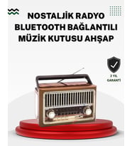 Mey İthalat® Ahşap Görünümlü Masaüstü Bluetooth Cihaz