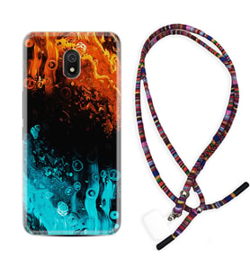 Xiaomi Redmi 8A 8 Pro 9C 9T 10C 11T Pro Kılıf Boyun Asklı Rasta Silikon Orange Blue Color 1665
