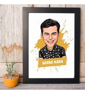 Kişiye Özel Yakışıklı Sevgilim Karikatürlü Çerçeve