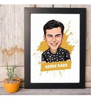 Kişiye Özel Yakışıklı Sevgilim Karikatürlü Çerçeve