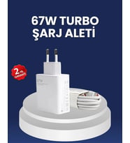 67 Watt Hızlı Şarj Adaptörü Samsung S20 S21 S22 S23 Uyumlu