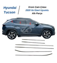 Hyundai Tucson Krom Cam Çıtası 6 parça 2020 ve üzeri P.Çelik
