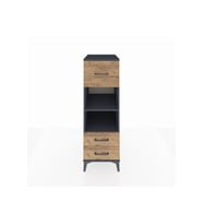 Kronos Dolap 2 Raflı 3 Çekmeceli 44x59x134 Antrasit-Çam