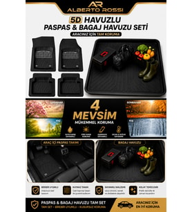 PEUGEOT 3008 ELEKTRİKLİ 2024+ Uyumlu Araca Özel 3D Bagaj Havuzu ve Paspas Joker Krom