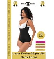 #Korse İz Göstermeyen Toparlayıcı Vücut Şekillendiren Lazer Kesim Gögüs Altı Bady Korse - 5 Adet