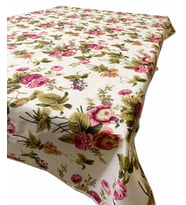 Masa Örtüsü Takımı 120x190 Cm (İNGİLİZ GÜLÜ)Yıkanabilir Vip Masa Örtüsü