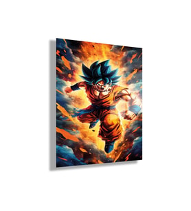 Temperli Gerçek Cam Tablo Dragon Ball Goku Karakteri
