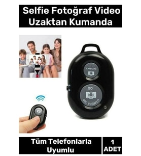 Özel Üretim Bluetooth Tüm Telefonlarla Uyumlu Kolay Selfie Fotoğraf Video Çekme Uzaktan Kumanda