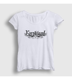 Presmono Kadın Beyaz Logo Korpiklaani T-Shirt 161838tt (Beyaz)