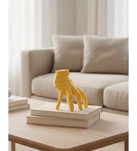 3D Sarı El Tasarım Dekor 17X16 Cm Konsol Ve Şömine Üstü Aksesuar