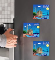 Ortaköy Tasarımlı 3'lü Ahşap Magnet
