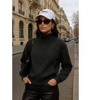Kadın Fermuarlı İçi Polarlı Sweatshirt (Antrasit)