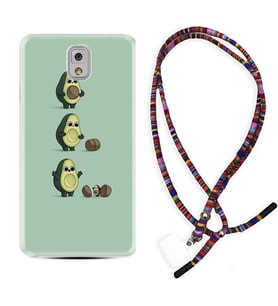 Samsung Note 3 4 5 8 9 20 Ultra 10 Lite Kılıf Boyun Asklı Rasta Silikon Avokadolar1352
