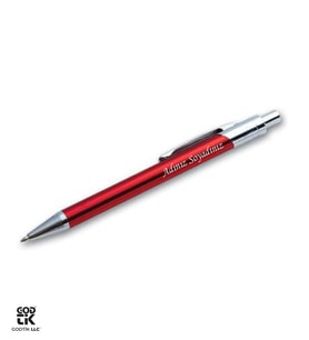 Kişiye Özel Kırmızı ve Gümüş Renk Metal Tükenmez Kalem GDTK-904114