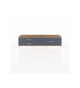 Arges TV Ünitesi 3 Çekmeceli  176x30x51 Antrasit-Çam/Antrasit