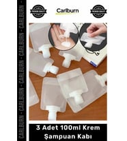 Özel Üretim Sızdırmaz Seyahat Tipi Kozmetik 3 Adet 100ml Krem Şampuan Kabı Tekrar Kullanılabilir Set