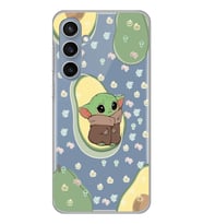 Samsung Galaxy S23 FE Uyumlu Baby Yoda Desenli Şeffaf Telefon Kılıfı