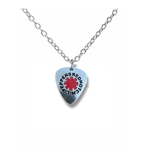 Red Hot Chili Peppers Rock Müzik Grubu Pena Şeklinde Çift Taraflı Rock İşaretli Unisex Metal Kolye (Gümüş)
