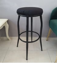 Dekoratif Bar Tabure Kara Inci (Siyah)