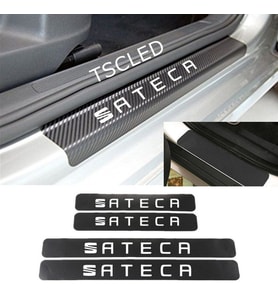Ateca Karbon Kapı Eşiği Kaplama Sticker Yapıştırma (4 Adet) zz207