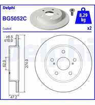 DELPHI BG5052C Arka Fren Diski 4243102320 T424310232 (2 Adet Fiyatıdır)
