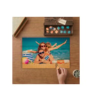 Kırmızı Yengeç Tasarımı 240 parça Ahşap Puzzle Ahşap Kutuda MP08351