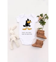 Unisex Bebek Daffy Duck Baskılı Body Zıbın